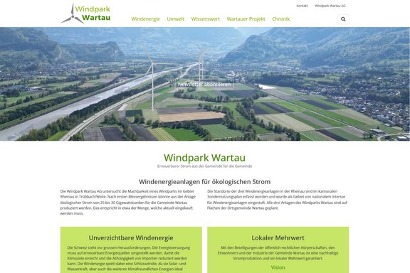 Webseite Windpark Wartau Webseite Windpark Wartau